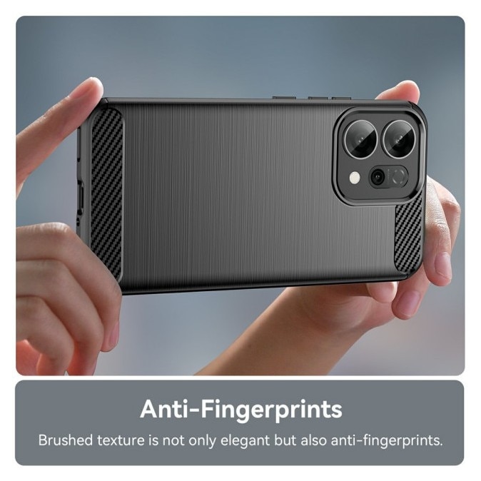 Husa Spate Upzz® Carbon Pro, Compatibila Cu Oppo Reno14 F / 14 FS 5G, Protectie Perfecta, Silicon, Black