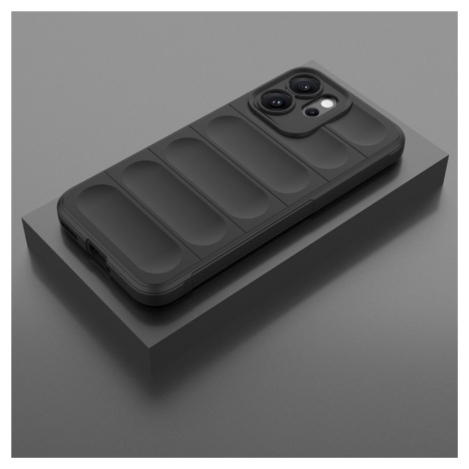 Husa Upzz® Magic Shield Pentru Oppo Reno14 F / 14 FS 5G, MicroFibra la Interior, Anti Sock - Black
