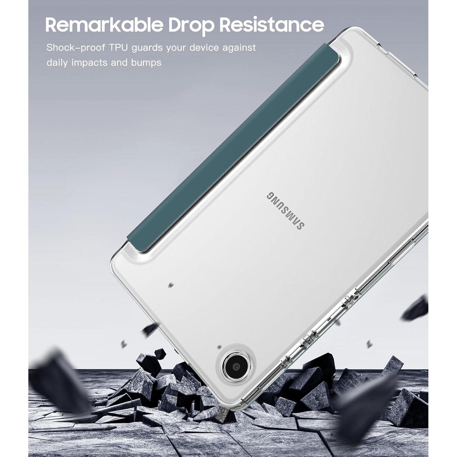Husa premium pentru Samsung Galaxy Tab A11+/A9+(2025/2023), 11", Sigloo, interior de piele sintetica, suport Smart Pen, rezistent la socuri, Verde