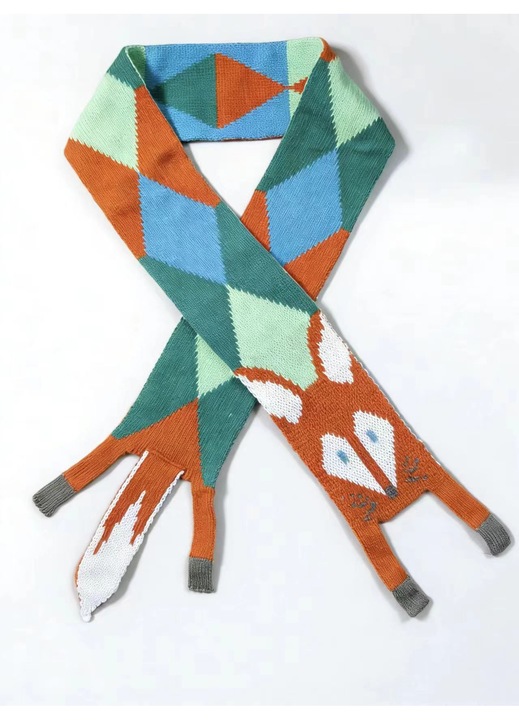 Női sál, kötött, sokszínű, univerzális méret