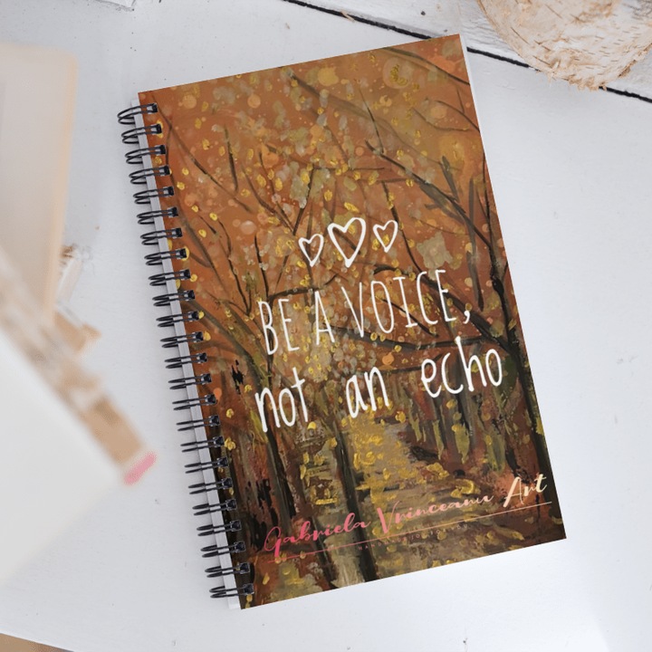 Agenda Print Pictura Toamna, A5, 90 file, coperta cartonata lucioasa, personalizata cu mesaj inspirational