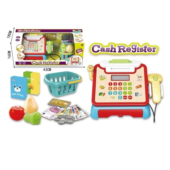 Комплект за игра супермаркет, EBZLT5501, електронен, многоцветен, 24x17x14см
