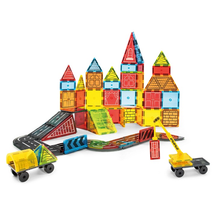 Mamido Магнитен конструктор градски трафик 88 части MT1494