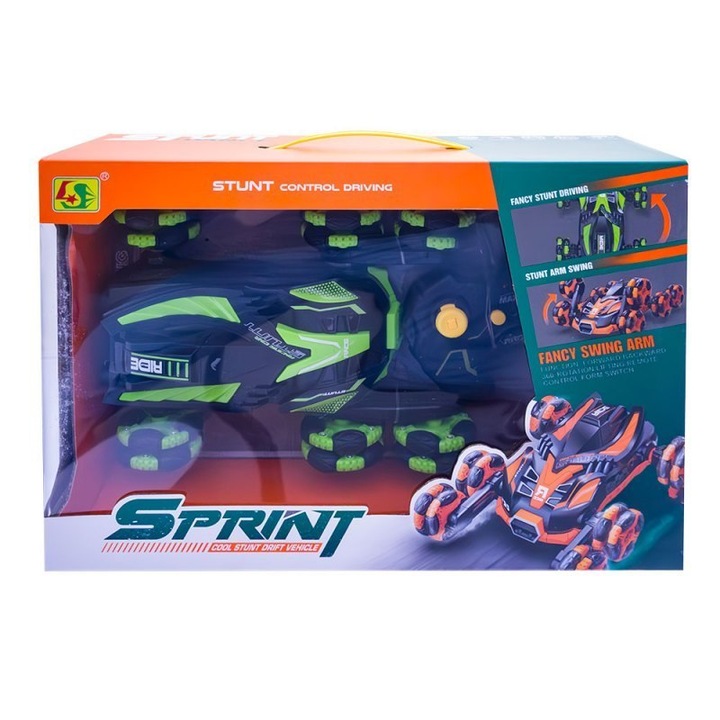 EUROBABY távirányítós autó, zöld vagy narancssárga, 32x22x10cm