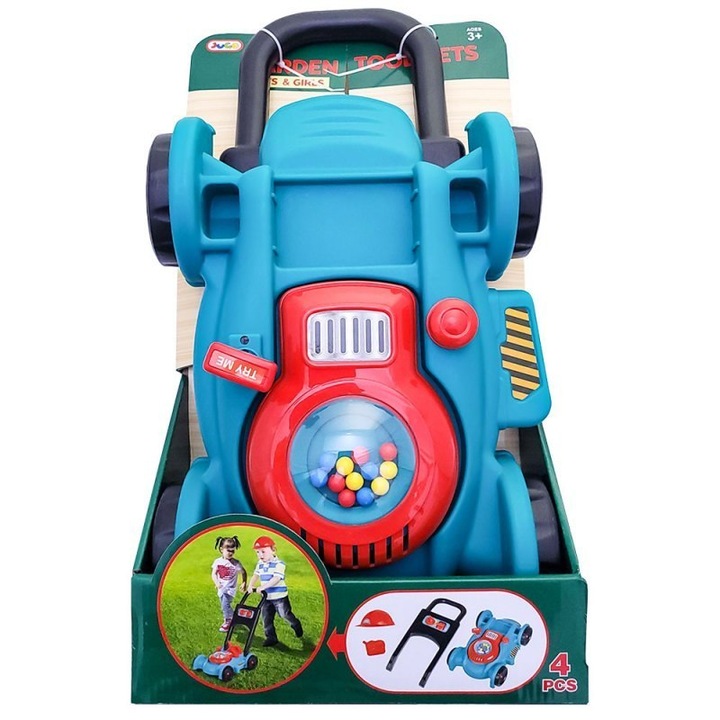Interaktív gyerekjáték, Juco, fűnyíró, motorhangok, 29x53x13.5 cm