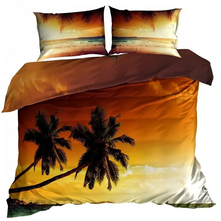 3D ágynemű, Galeria Poscieli, 140x200cm, két tenyér, pamutszatén