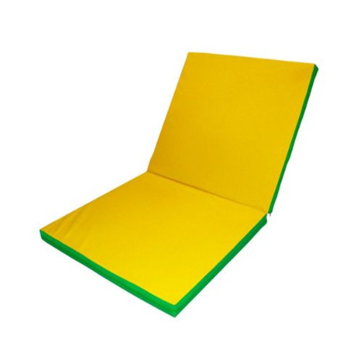 Saltea antrenament GMM, model Gamma, 200x100x5cm, set, verde-galben