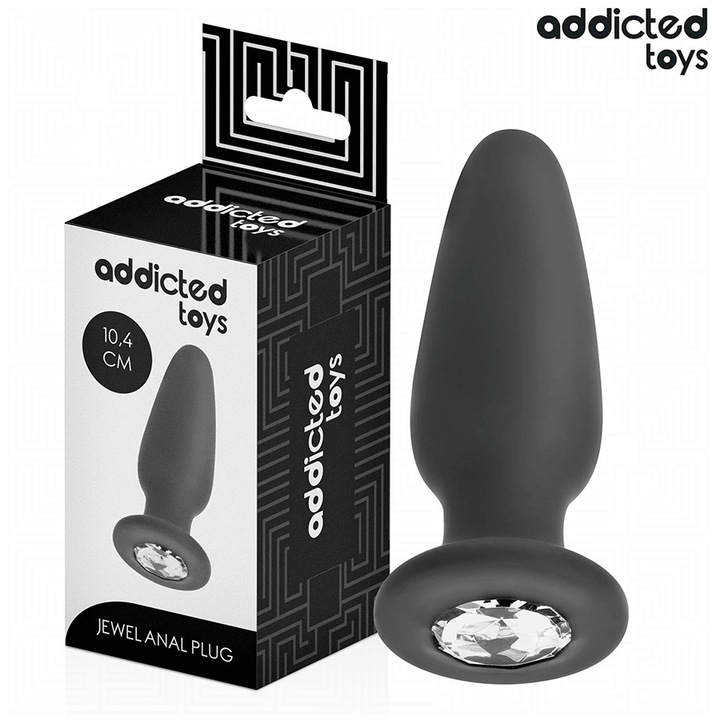Dop anal, Addicted, 10,4 cm, orvosi szilikon, fekete