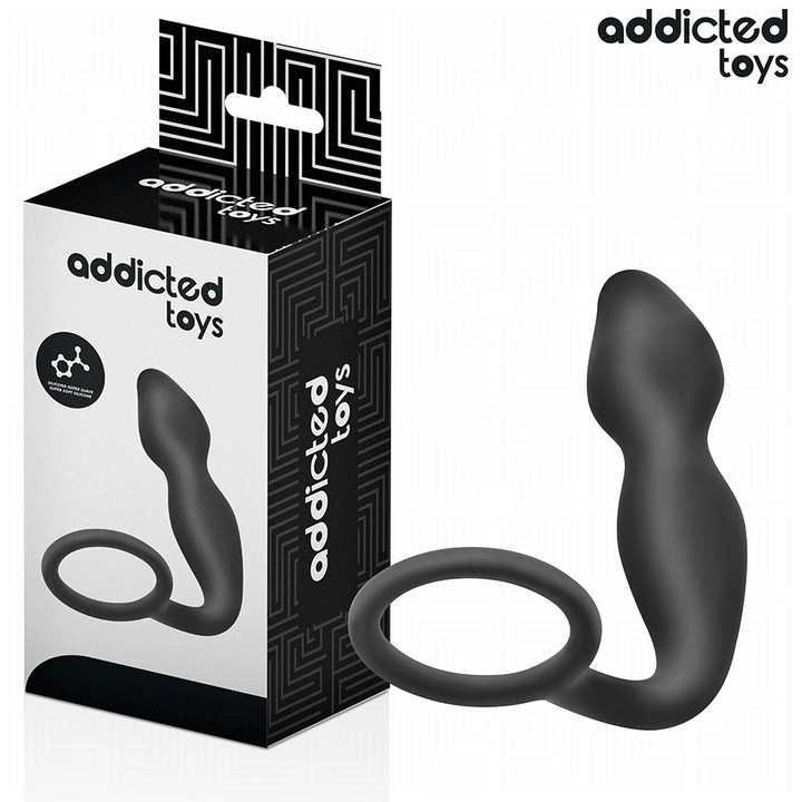 Dop anál Addicted Toys Model 2, orvosi szilikon, 197mm, fekete