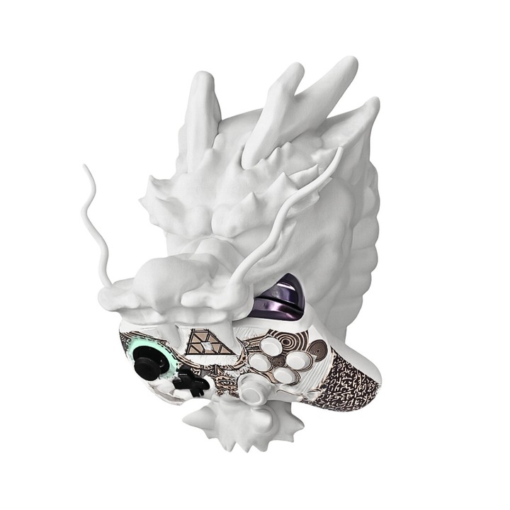 Suport Controller Dragon pentru PS5/ Xbox, Alb, 14 x 24.4 x 19.2 cm