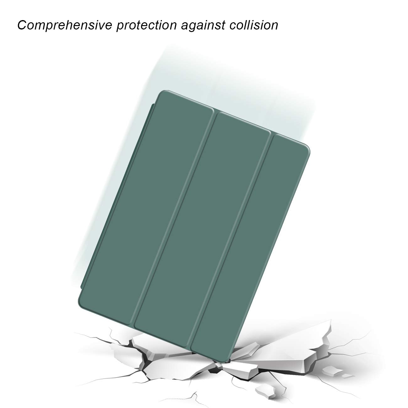 Husa tableta, 11 inch, Trezire automata, Verde, TPU moale, pentru HUAWEI Matepad SE