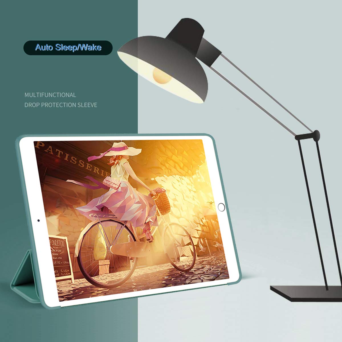 Husa tableta, 11 inch, Trezire automata, Verde, TPU moale, pentru HUAWEI Matepad SE