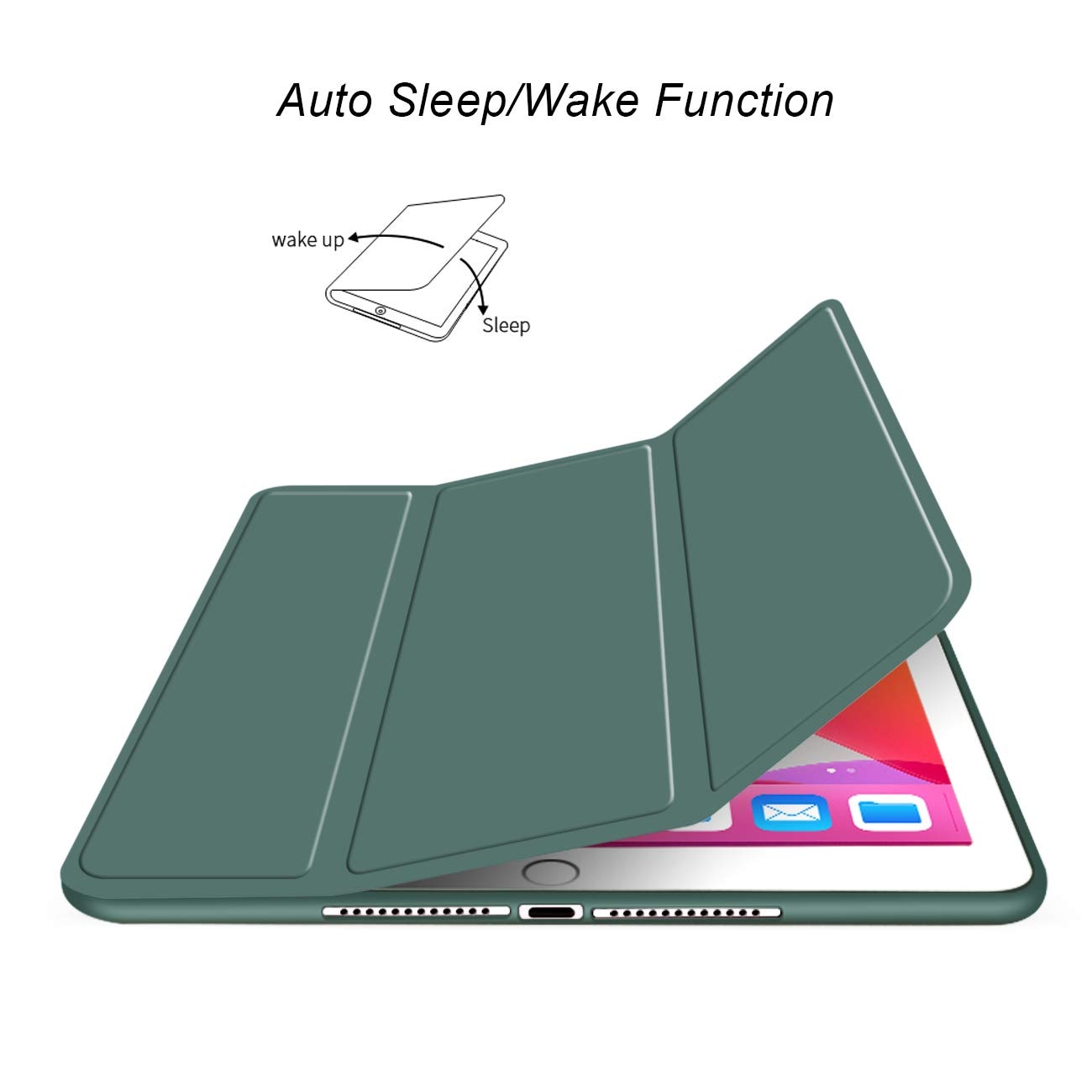 Husa tableta, 11 inch, Trezire automata, Verde, TPU moale, pentru HUAWEI Matepad SE