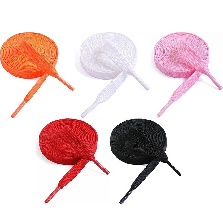 6 darabos cipőfűző készlet, BOMSTOM, 160cm, többszínű, 8mm széles