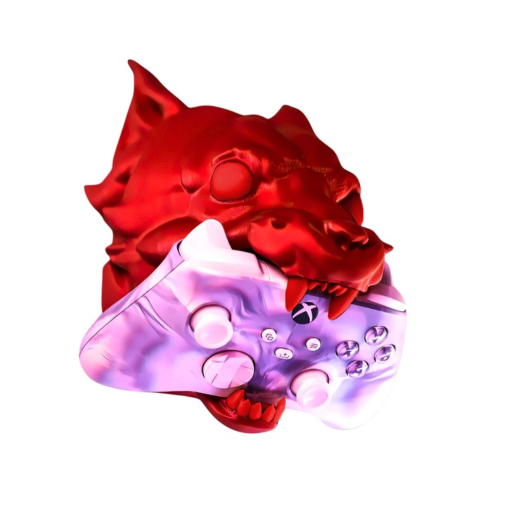 Suport Controller Lup PS5/ Xbox, Rosu, 23 x 15 x 18 cm