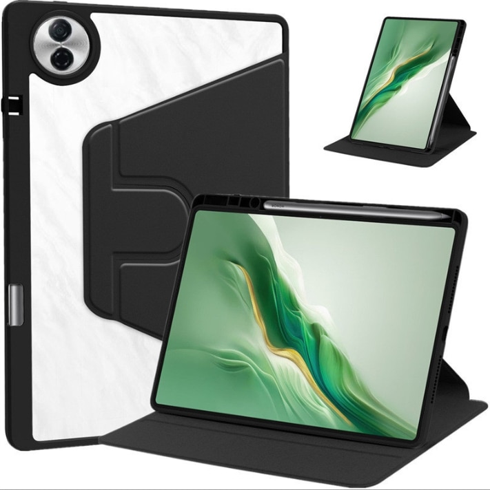 Husa tableta, design rotativ 360, slot pentru stilou, negru transparent, pentru Honor Pad 10 12.1-inch 2025