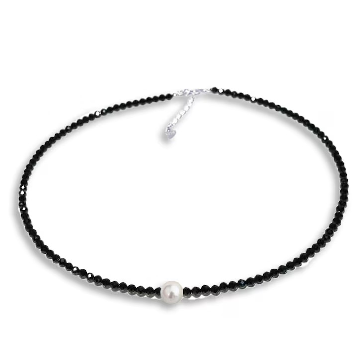 OVERTANG női choker, 925 ezüst, fekete