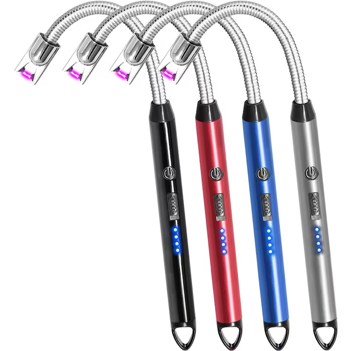 Комплект от 4 електрически запалки Overtang, USB, 26x1.5x1.5см, гъвкави