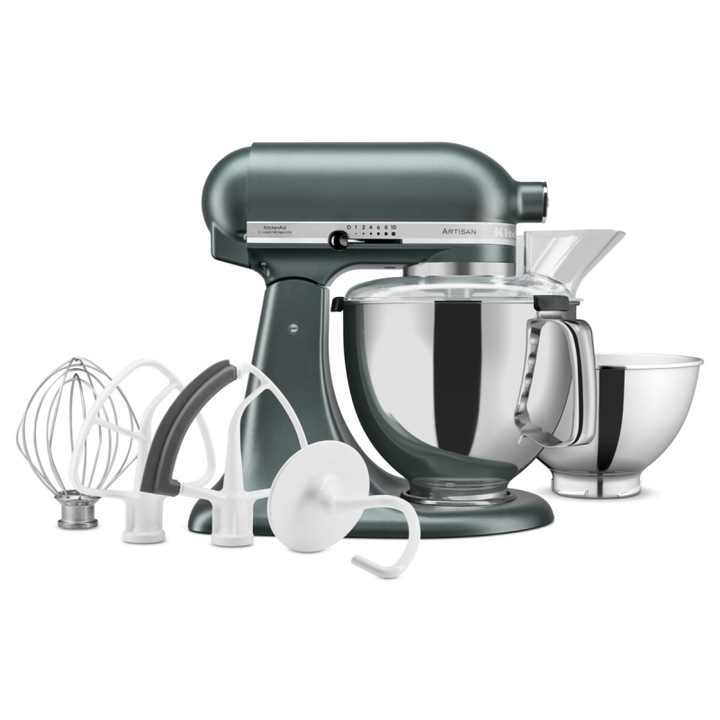 Кухненски робот KitchenAid Artisan 5KSM175PSEJP, 300W, 10 скорости, 4.8л купа, крем