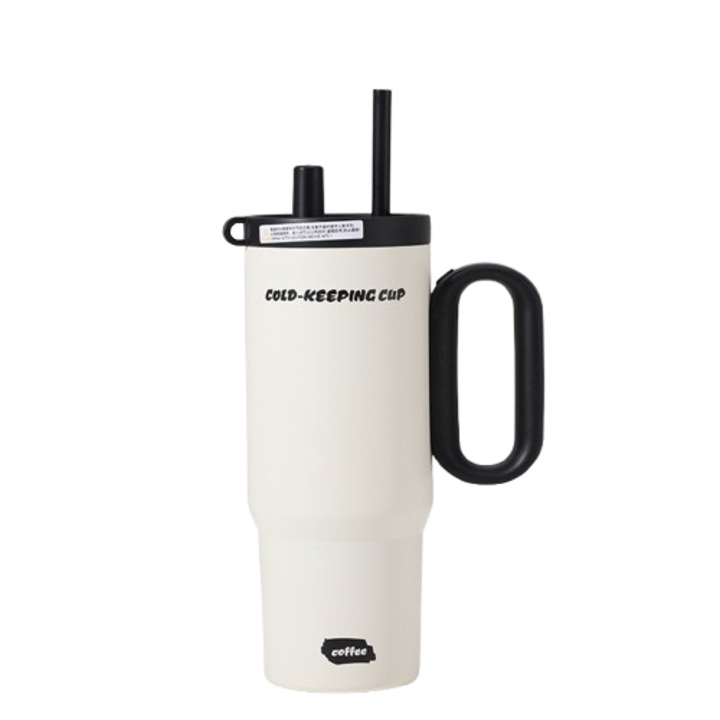 Cana termica cu maner, 304 otel inoxidabil, 720ml, gri minimalist, albastru lac, verde padure