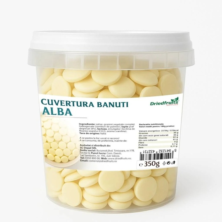 Cuvertura banuti alba - 350 g