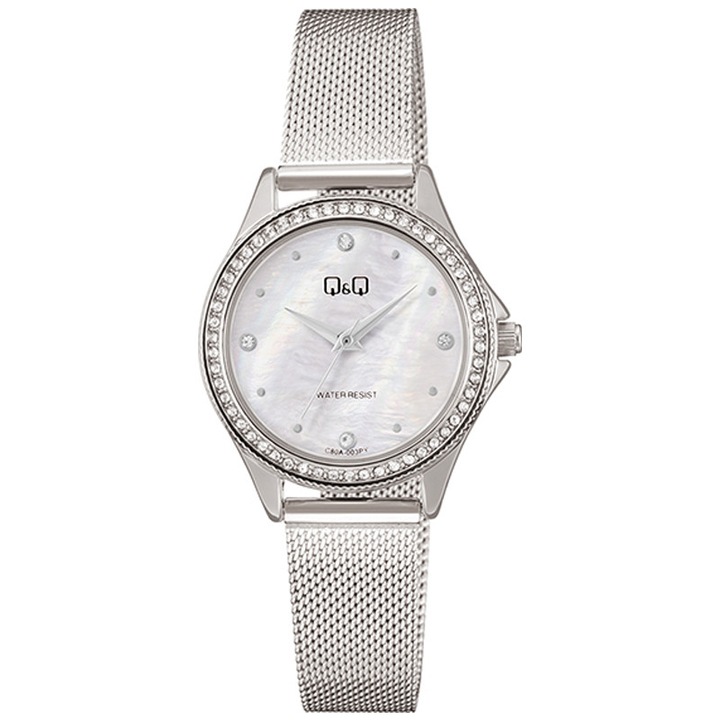 Női karóra Q&Q C80A-003PY, analóg, fém szíj