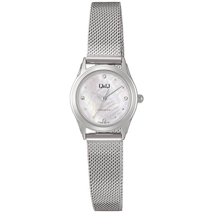 Női karóra Q&Q C50A-007PY, analóg, ezüst