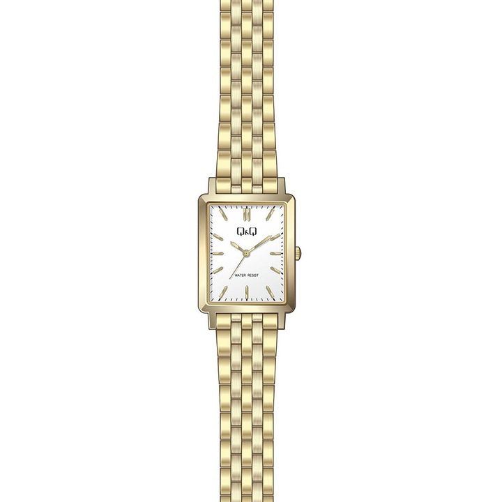 Ceas de dama Q&Q Q03C-503PY, analog, bratara metalica