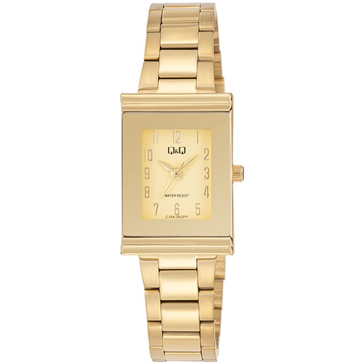 Női karóra Q&Q C78A-002PY, analóg, fém szíj