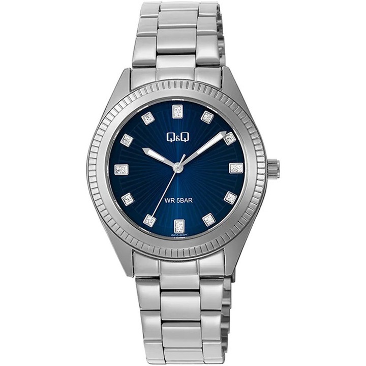 Női karóra Q&Q Q01C-001PY, analóg, fém szíj