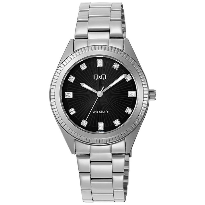 Női karóra Q&Q Q01C-002PY, analóg, fém szíj