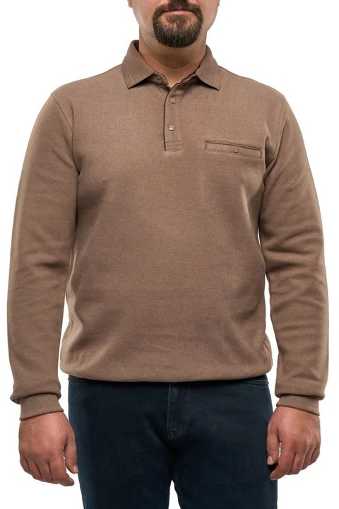 Мъжки поло пуловер, Ethan, Светлокафяв дъб