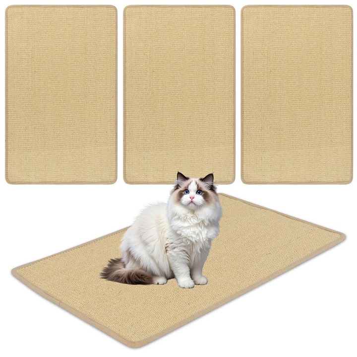 Covorașe pentru zgâriat pisici, Northix, set 2, sisal natural, 80x50cm
