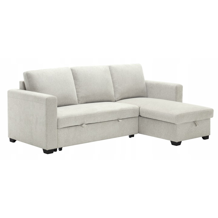 Coltar, RABAT, bej, 3 persoane, functie de somn, spatiu de depozitare, 220x112cm