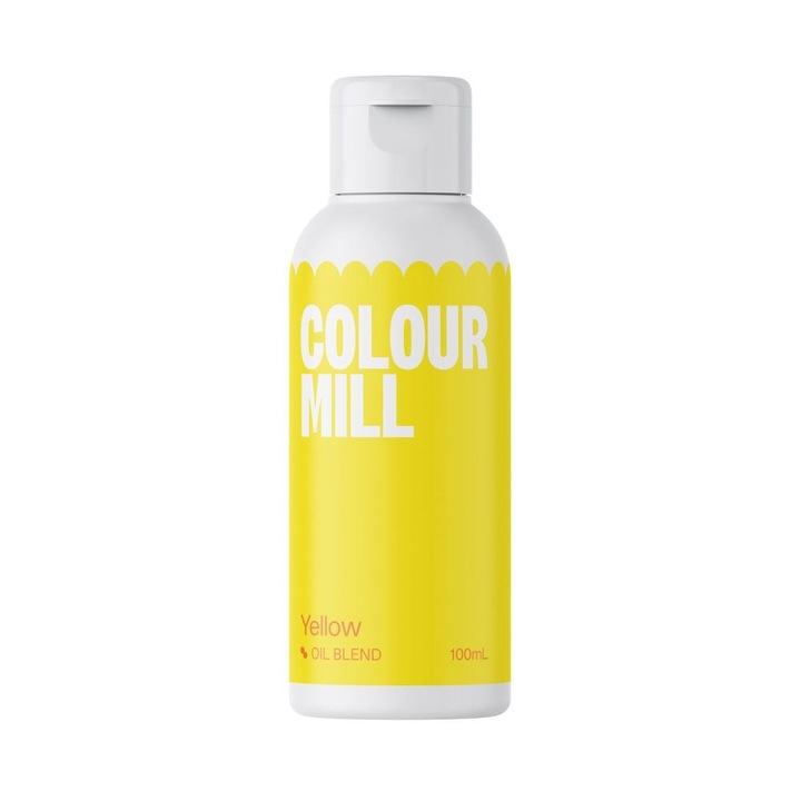 Colorant alimentar pe baza de ulei, Galben 100ml, Colour Mill