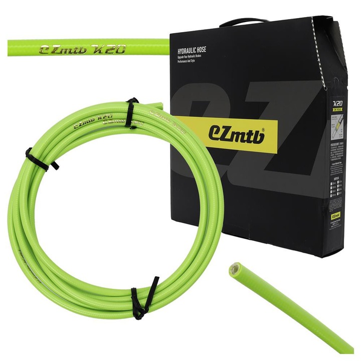 EZMTB Хидравличен спирачен маркуч 2 м, зелен, 4 слоя, заместител на SM-BH90