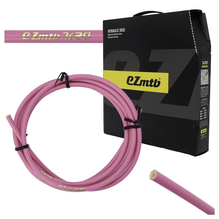 EZMTB хидравличен спирачен кабел 2 м, розов, 4 слоя, заместител на SM-BH90