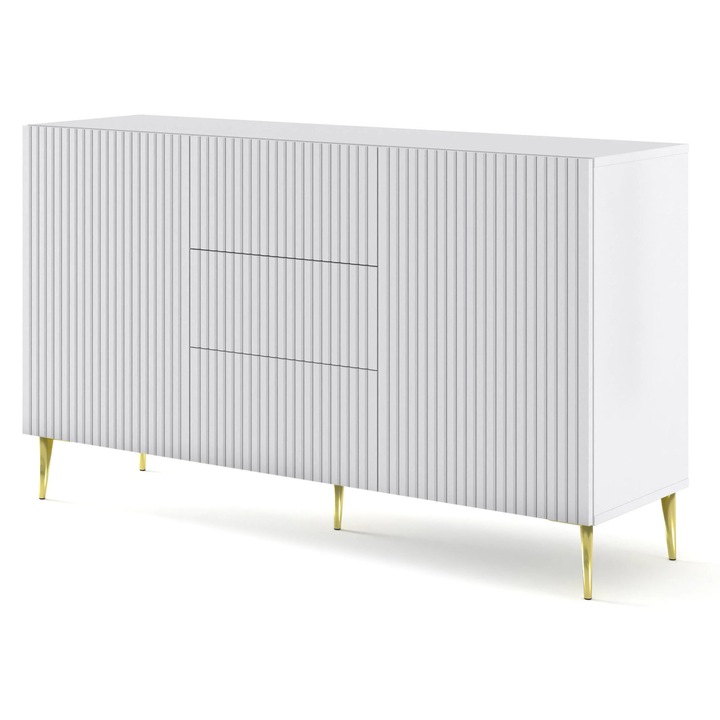 Bufet, Furnlux, Ravenna B, alb, lemn prelucrat, 150x87x42 cm