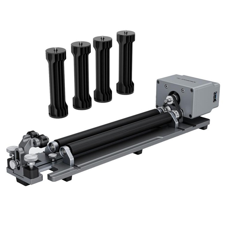 Ротационна ролка за лазерно гравиране, диаметър от 1 до 80 мм, поддръжка на дължина 1 метър, ATOMSTACK R6 с повдигащи крачета