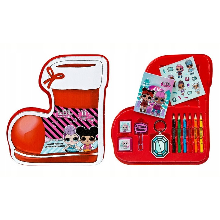 Set Cutie Craciun L.O.L. Surprise, 11 piese, multicolor