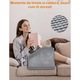 Patura Electrica Thermix™ Mini HeatFlow, Terapie Termica Duala Uscat/Umed, Flannel PlushSoft+, Incalzire Instant, 6 Moduri Temperatura, Timer Intelli, SafeStop Auto, Telecomanda Control, Lavabila, 30x60 Cm, Silver