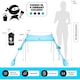 Cort de plaja Sun Ninja, 120 x 80 cm, instalare rapida, protectie UV, 4 stalpi aluminiu, geanta termoizolanta, Turcoaz