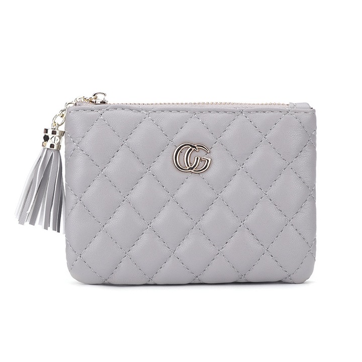 Дамски портфейл, къс стил, с ресни, мека кожа, компактен, многоцветен