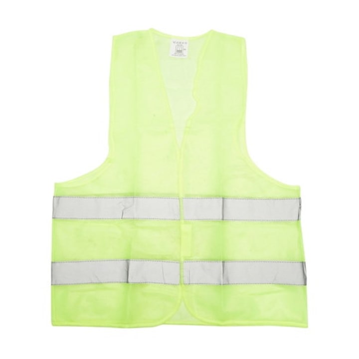 Vesta reflectorizanta galbena, Dodaco, marime universala, vizibilitate ridicata, siguranta rutiera