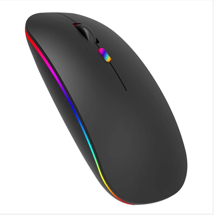 Mouse wireless, design ultra-subtire, efect luminos, functie de incarcare, birou de afaceri