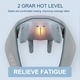 Aparat profesional masaj electric pentru gat si spate, Bedee, Aparat de masaj pentru muschii trapezi, gat si umeri, masaj pentru spate, cu incalzire, cervical, lombar, miscari 3D, relaxare musculara, utilizare acasa, la birou si in masin, Gri