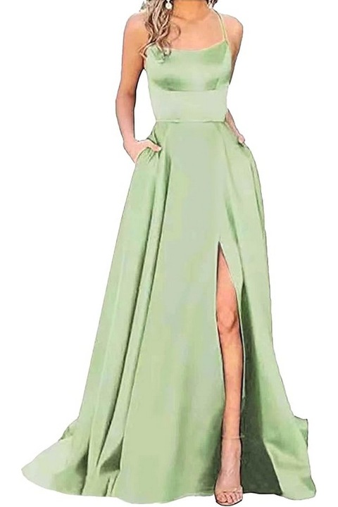 Rochie de seara eleganta, verde, marime XS, HAHAEMMA