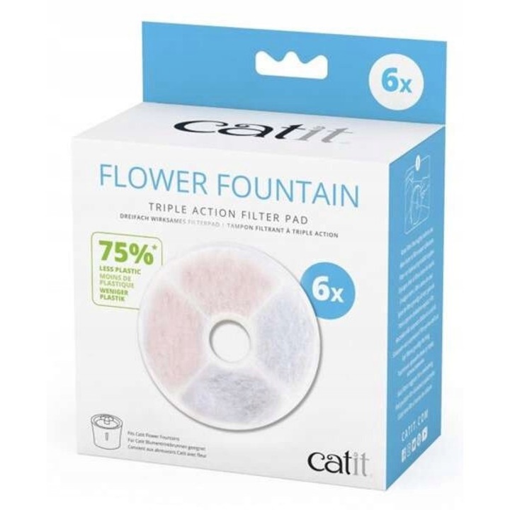 Set filtre CatIT pentru fantana Flower, 6 buc, carbon activ, ecologic, 14cm