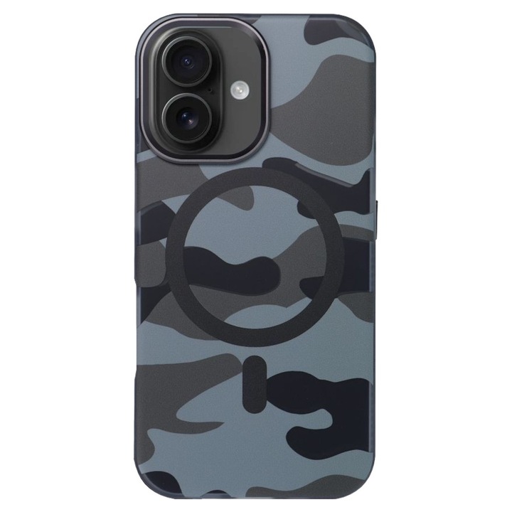 Védőtok Forcell F-Protect, Levels, Fekete terepmintás, Apple iPhone 16-hoz, Többszínű