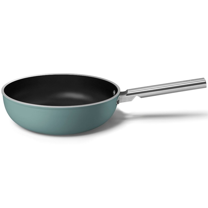 Уок тиган Smeg WOF3002EGM, Обем 6.6 л., Диаметър 30 см, Изумрудено зелен